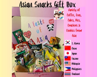 Asian Snack Box/33 pcs/Snack Samplers/Japon Corée Taiwan Malaisie Philippines Thaïlande Chine friandises/ Boîte cadeau