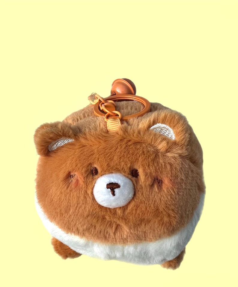 Little Bear Bakery Keychain, Toast /sweet Bun Keyring, Food Bread Plush