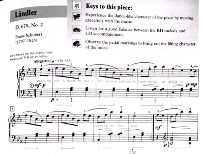 Landler grade 4 Piano Sheet With Artistic Performance Information Etsy