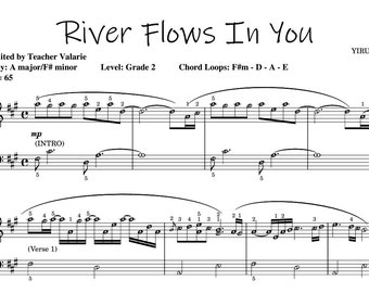 River flows in you (Grade 2) digital piano sheet | Special Arrangement