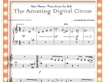 The Amazing DigitaI Circus Easy Piano for Kids with alphabets PDF MP3