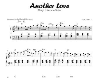 Another Love Tom Odell | Easy Intermediate Piano Sheet Music Score Self Learning Series