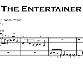 The Entertainer (Grade 2) Digital Piano Sheet