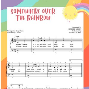 Somewhere Over the Rainbow dla dzieci - Atrakcyjne nuty na fortepian