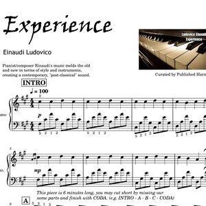 Experience (Grade 6) Digital Piano Sheet and MP3 Sample