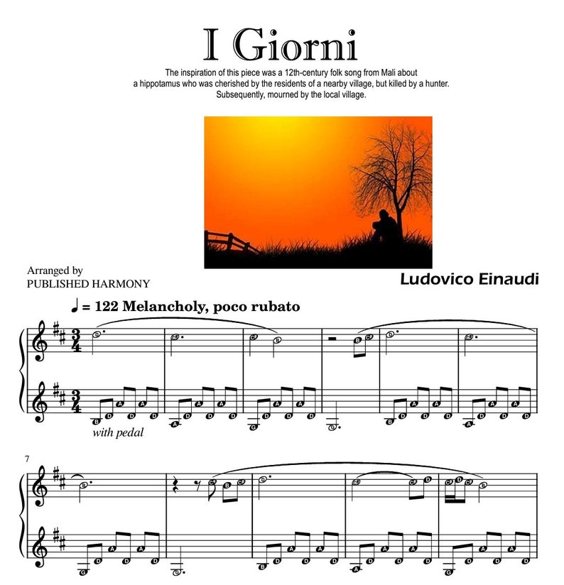 I Giorni Die Tage Ludovico Einaudi Klaviernoten mit Notennamen Bild 4