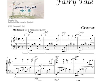 Fairy Tale by Yiruma | Romantic Piano Sheet Music Score Beautiful Sounds Self Learning Series 7 pages G5