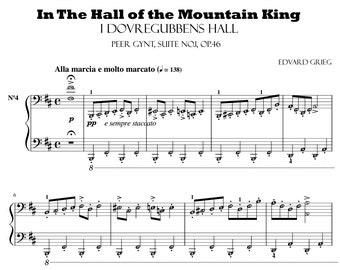 In The Hall of the Mountain King (Grade 8) Digital Piano Sheet and MP3 sample