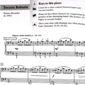 Toccata Robusto (Grade 5) Piano Sheet with Artistic Performance Information