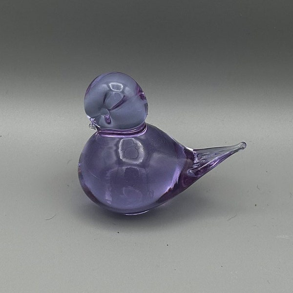 Konst Konstglas Sweden Lilac Purple Glass Bird