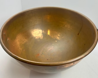 Tagus Kupfer Rührschüssel mit gerolltem Rand und Ring aus Messing Portugal