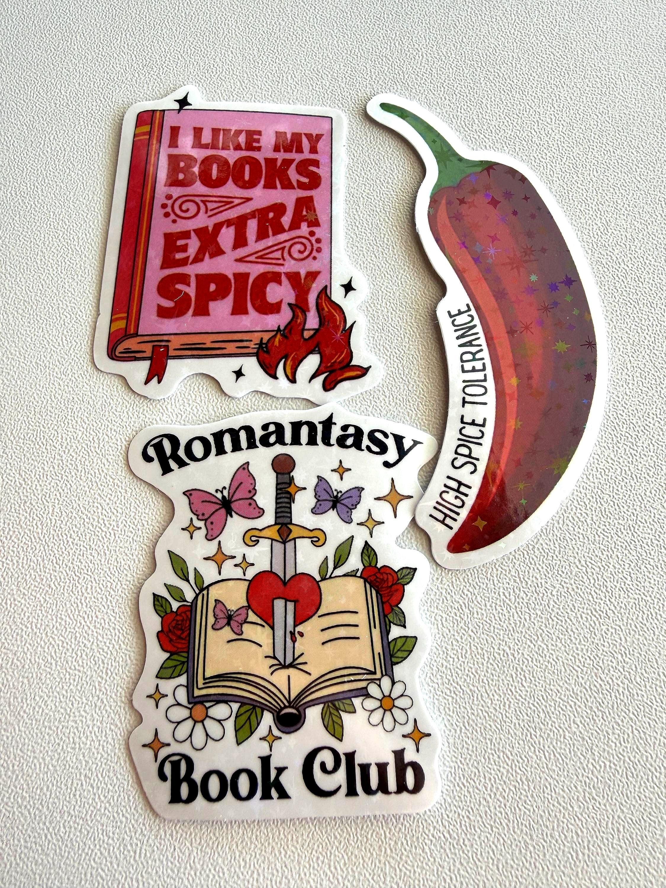 Bookish Romance Stickers Pack | Kindle Girl, Smut Reader, Vinyl ...