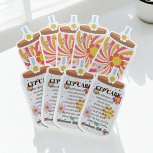 Cup Care Info card 25pcs | Libby cup card | Tumblr Care card | small business card | business card  | Care info card for libby cups