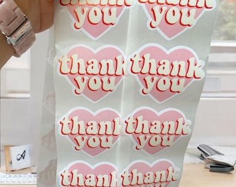 Pink Stickers 500-Pack Thank You Stickers (1.5\" Round) - Waterproof, Small Business Packaging, Cute Designs For Orders & Gifts Thank You Stickers Small Business
