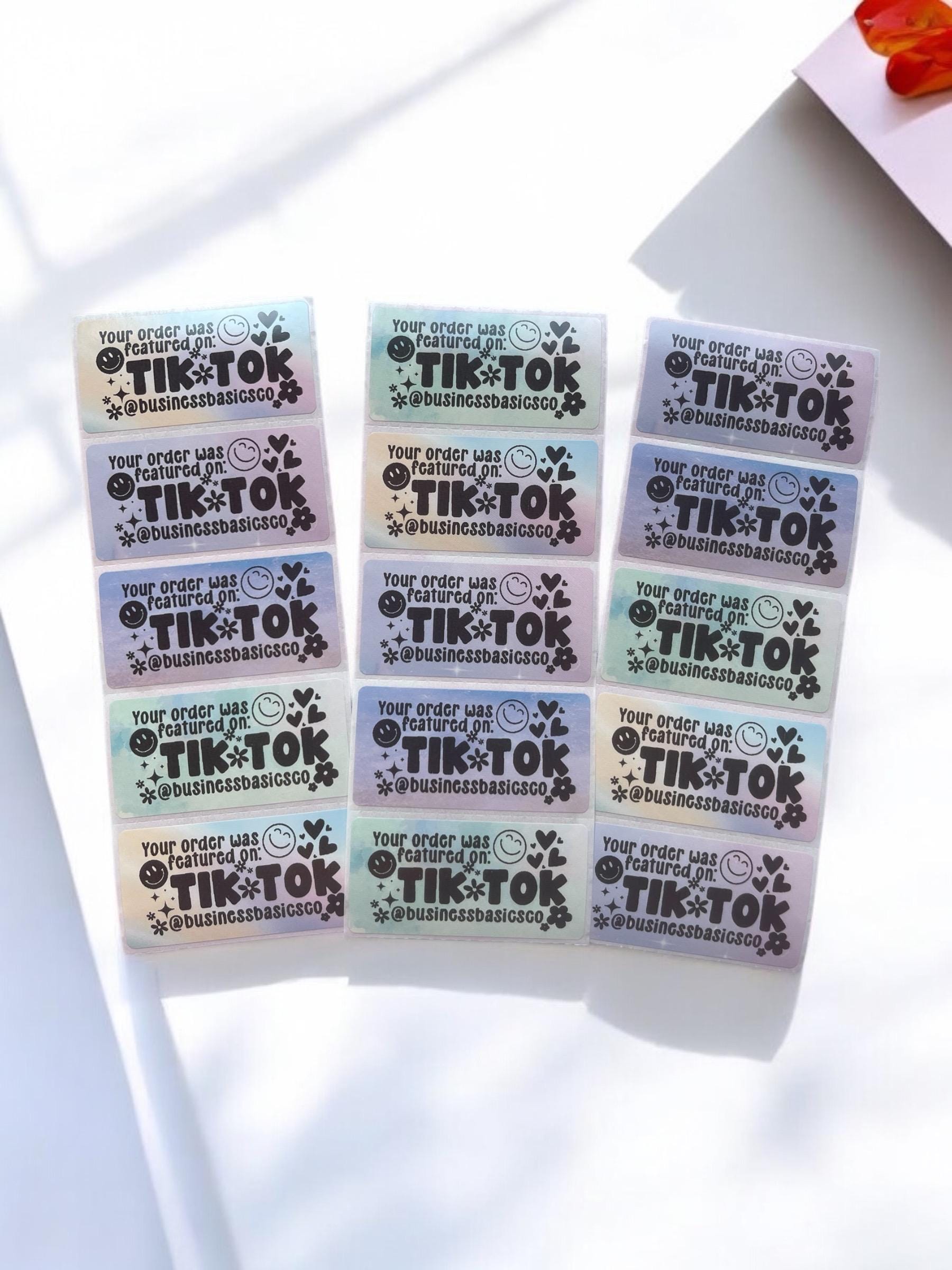 Personalised Tik Tok STICKERS | Packaging Stickers| Packaging Labels ...