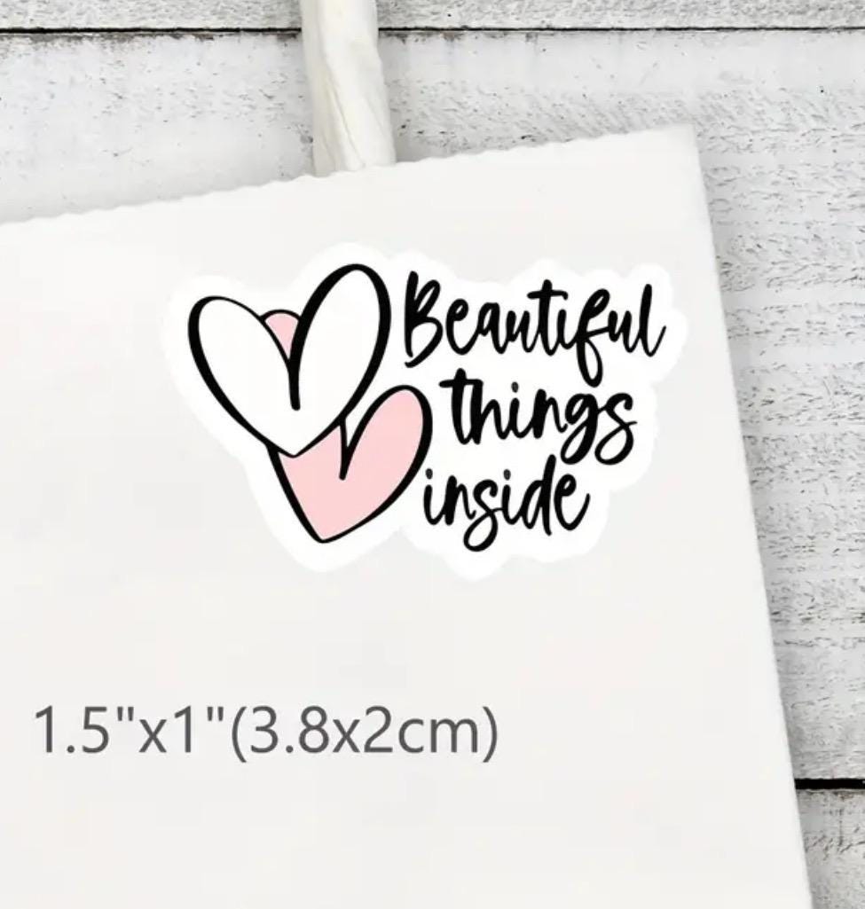 Beautiful Things Inside Business STICKERS | Business Labels| Packaging ...