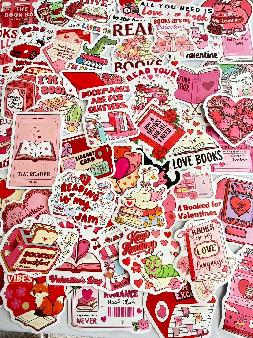 20 Romance Book Lover Stickers | Romance Reader Aesthetic | Cute Love ...