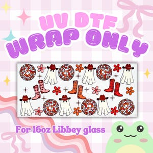 UV Dtf Wrap for 16oz Libby cup | UV Dtf wraps | Tumblr Wraps | Libby cup Wraps | ready to apply wrap | Howdy Boo
