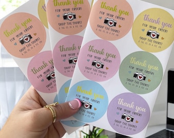 Small Business Thank you Sticker | Packaging Stickers| Packaging Labels| Small Business Labels - Thank you for your order | Snap tag & Share