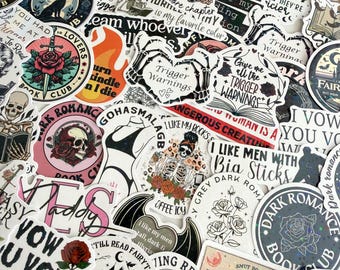 20 Dark Romance Sticker Pack | Booktok Stickers | Morally Grey Men | Smut Reader | Gothic Book Club Vinyl Stickers | bookish Girlie | kindle