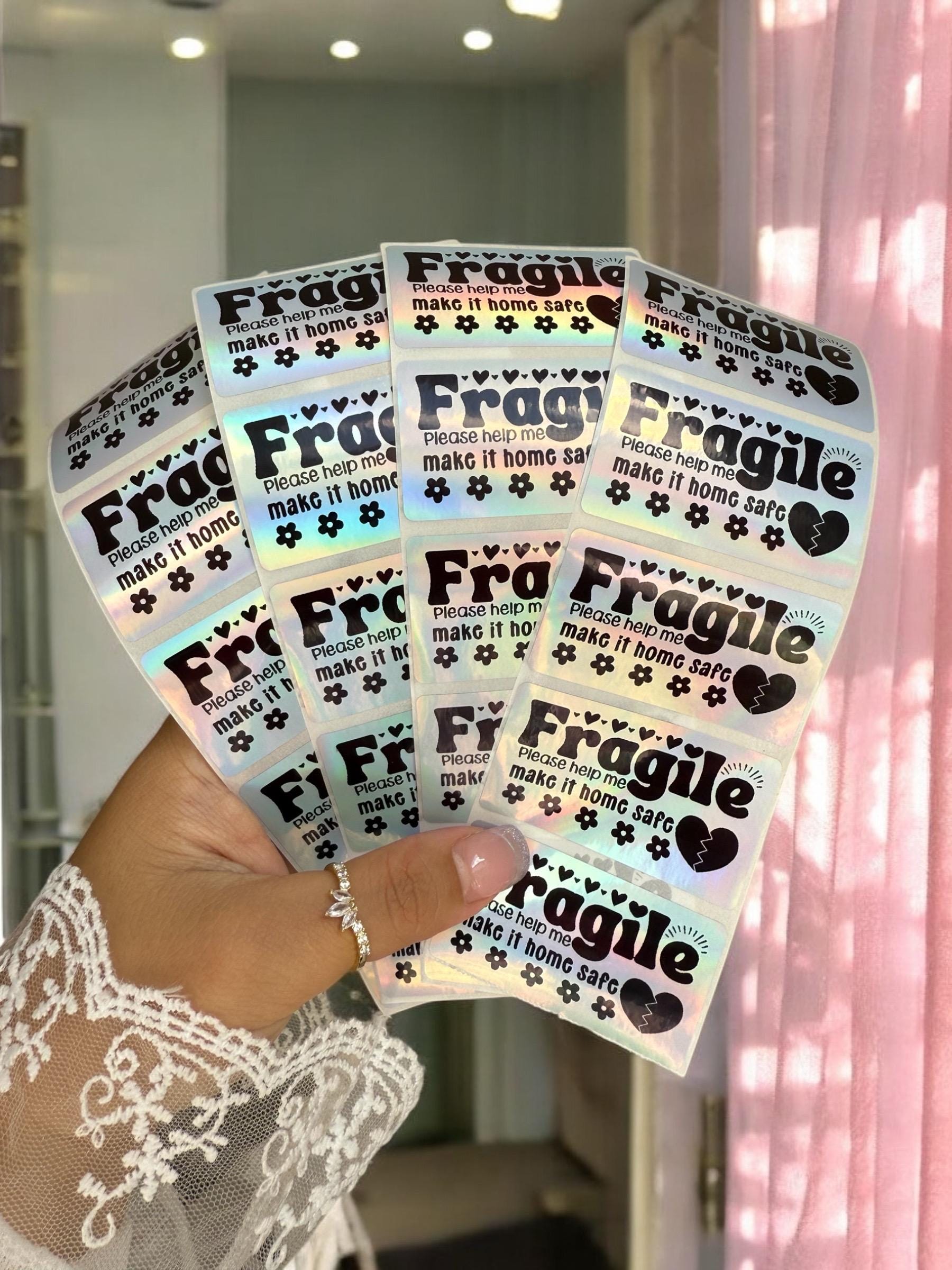 Crocksafe Sticker Holographic Fragile Stickers | Packaging Stickers| Packaging Labels ...