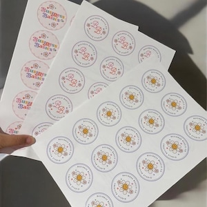 Custom Brand Logo 50mm | Personalised Logo Stickers | self adhesive stickers | Branded Logo Stickers | Glossy stickers