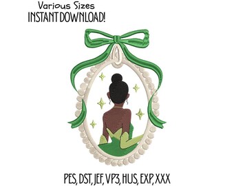 Princess Embroidery Design, Magic Kingdom Style (Instant Download)