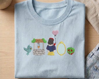 Embroidered Fairytale Tee, Cottagecore Princess Storybook Shirt