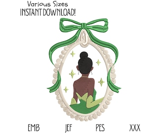 Princess Embroidery Design, Magic Kingdom Style (Instant Download)