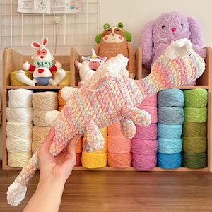 Sleeping Dragon Crochet Pattern, Amigurumi Dinosaur Crochet Tutorial, Kawaii Spring Sleeping Dragon Pattern, Plushie Handmade Stuffed Animal