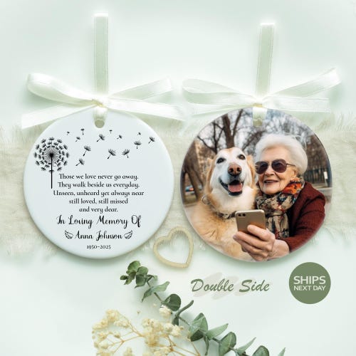 Personalized Memorial Christmas Ornament • Remembrance Keepsake
