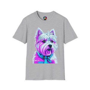 West Highland Terrier Vaporwave /  Unisex Softstyle T-Shirt