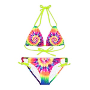 Tie Dye Strappy Bikini Set (AOP)