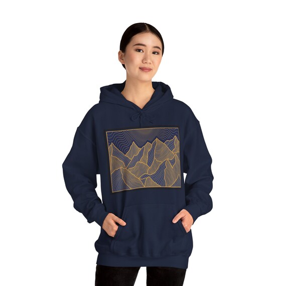 Blue Gold Hoodie Design Graphic Hoodie Clothing Shirt Apparel Mens Womens Unisex Gifts Sweatshirt Alaska Etsy UK
