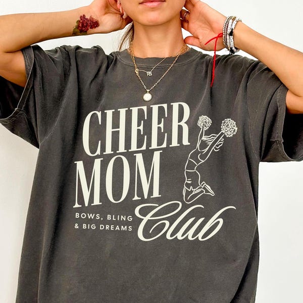 Comfort Colors Cheer Mom Shirt, Mother's Day Gift, Gift for Cheerleading Mom, Cheer Mama Shirt, Cheerleader Sweatshirt for Mom