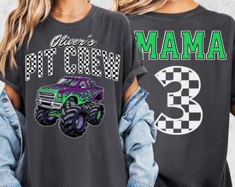 Monster Truck Birthday Shirt, Comfort Colors Pit Crew Shirt, Family Matching Shirts, Birthday Boy Monster Truck Shirt, 1st 2nd 3rd Birthday