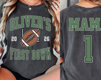 Football First Birthday Shirts, 1st Down Birthday Shirts, Comfort Colors Family Matching Shirts, 1st Birthday Boy Outfit