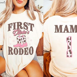 First Rodeo Birthday Girl Party Matching Family Shirts, Western 1st Rodeo Mama Daddy Tshirts, Cowgirl 1st Birthday Outfit, Mommy and Me