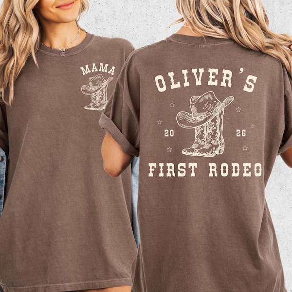 First Rodeo Birthday Party Matching Family Shirts, Comfort Colors Western 1st Rodeo Mama Daddy TShirts, Cowboy Cowgirl 1st Birthday Outfit