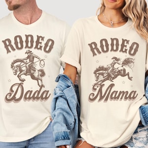 My First Rodeo Birthday Party Matching Family Shirts, Western 1st Rodeo Mama Daddy Tshirts, Cowboy Cowgirl 1st Birthday Outfit Boy Girl