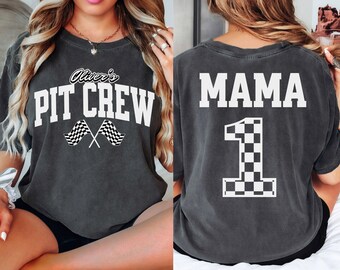 Race Car Birthday Shirt, Pit Crew Shirt, Family Matching Shirts, First Birthday Boy Outfit, Two Fast, Fast One, Racing Comfort Colors Shirt