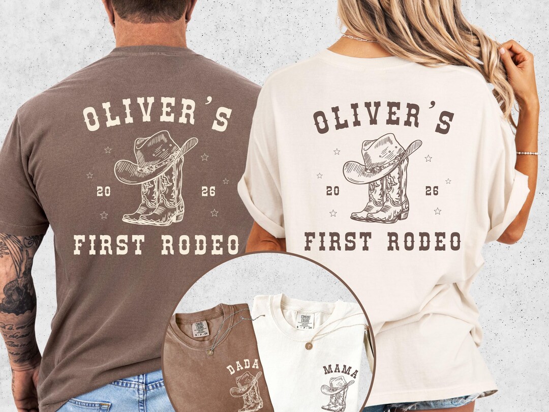 First Rodeo Birthday Matching Family Shirts, Comfort Colors, Western ...