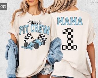 Formula Race Car Birthday Shirt, Pit Crew Shirt, Family Matching Shirts, First Birthday Boy Outfit, Two Fast Fast One, Racing Comfort Colors