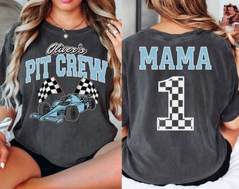 Formula Race Car Birthday Shirt, Pit Crew Shirt, Family Matching Shirts, First Birthday Boy Outfit, Two Fast Fast One, Racing Comfort Colors