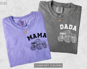 Monster Truck Birthday Shirt, Comfort Colors Pit Crew Shirt, Family Matching Shirts, Birthday Boy Monster Truck Shirt, 1st 2nd 3rd Birthday