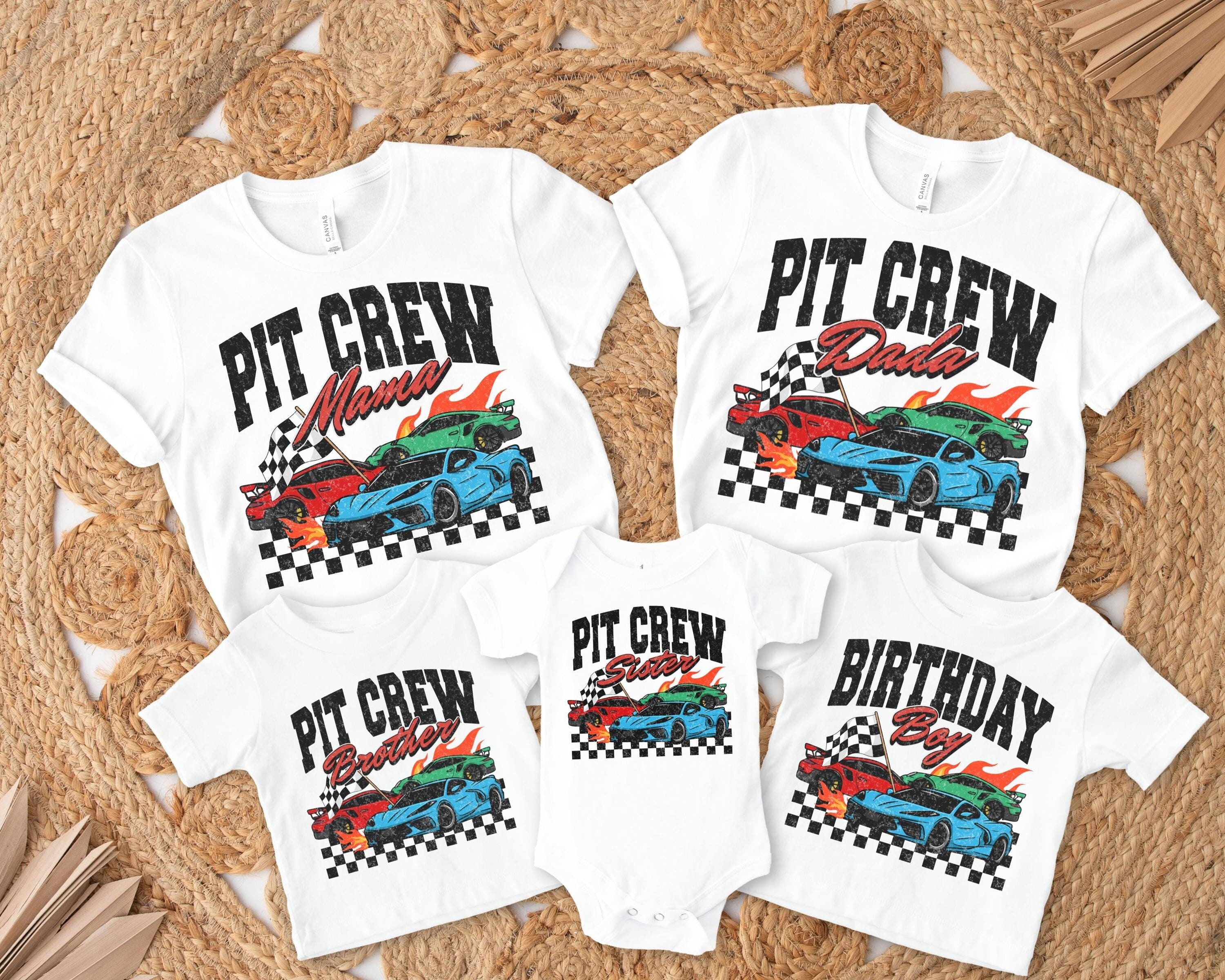 Race Car Birthday Family Matching Shirts, Two Fast Birthday
