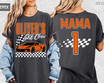 Race Car Birthday Shirt, Pit Crew Shirt, Family Matching Shirts, First Birthday Boy Outfit, Two Fast, Fast One, Racing Comfort Colors Shirt