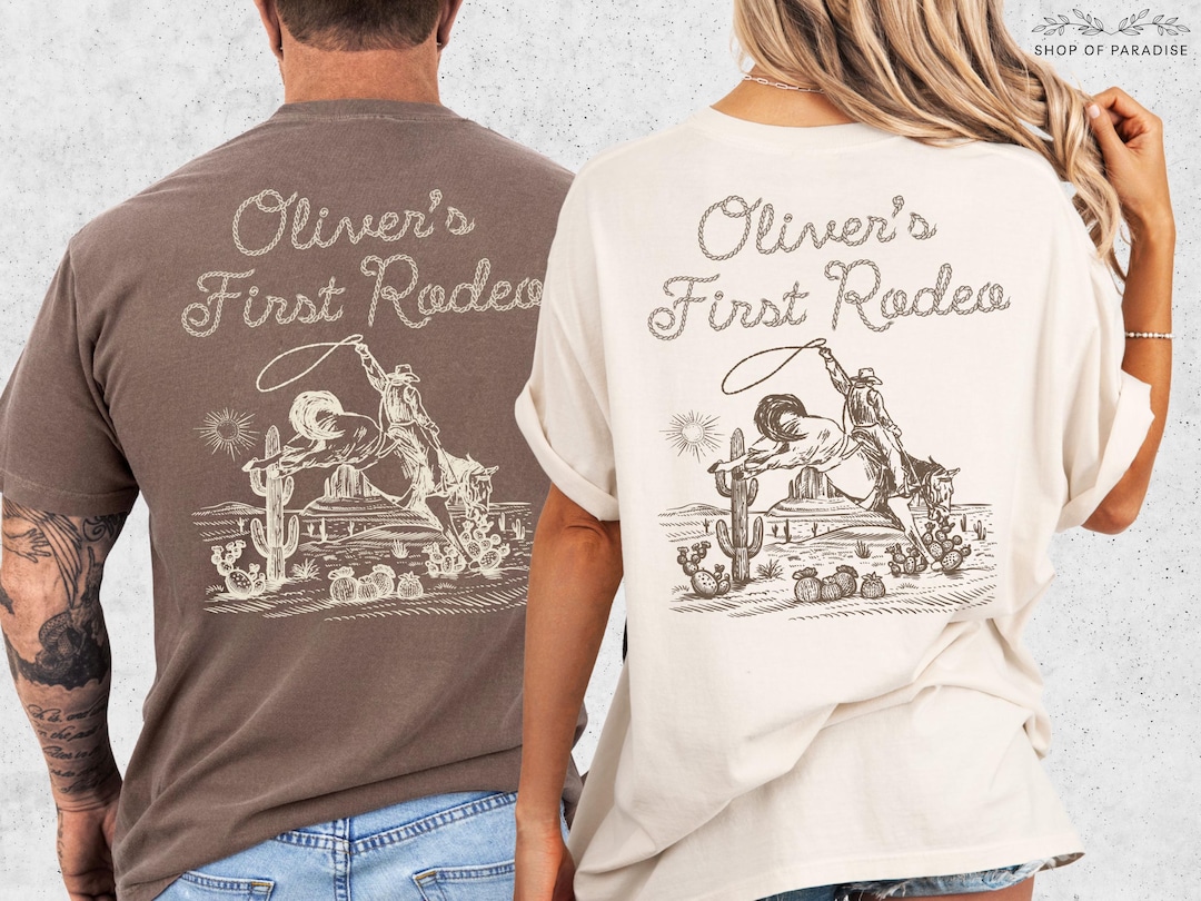 First Rodeo Birthday Matching Family Shirts, Comfort Colors, Western ...