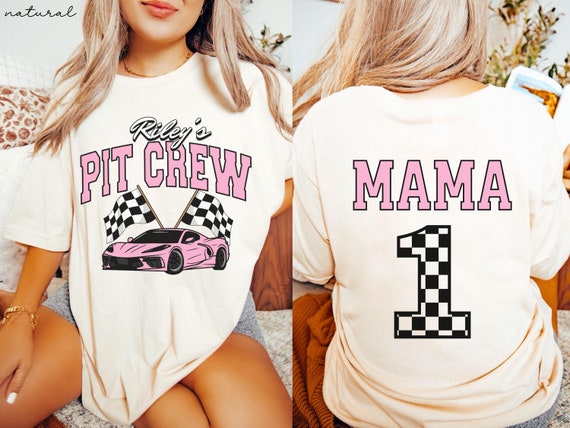 Girl Pink Race Car Birthday Family Matching Shirts, Two Fast Birthday Tshirts, Fast One Birthday, Pit Crew Mama Dada Sweatshirt, 2 Fast