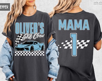 Race Car Birthday Shirt, Pit Crew Shirt, Family Matching Shirts, First Birthday Boy Outfit, Two Fast, Fast One, Racing Comfort Colors Shirt